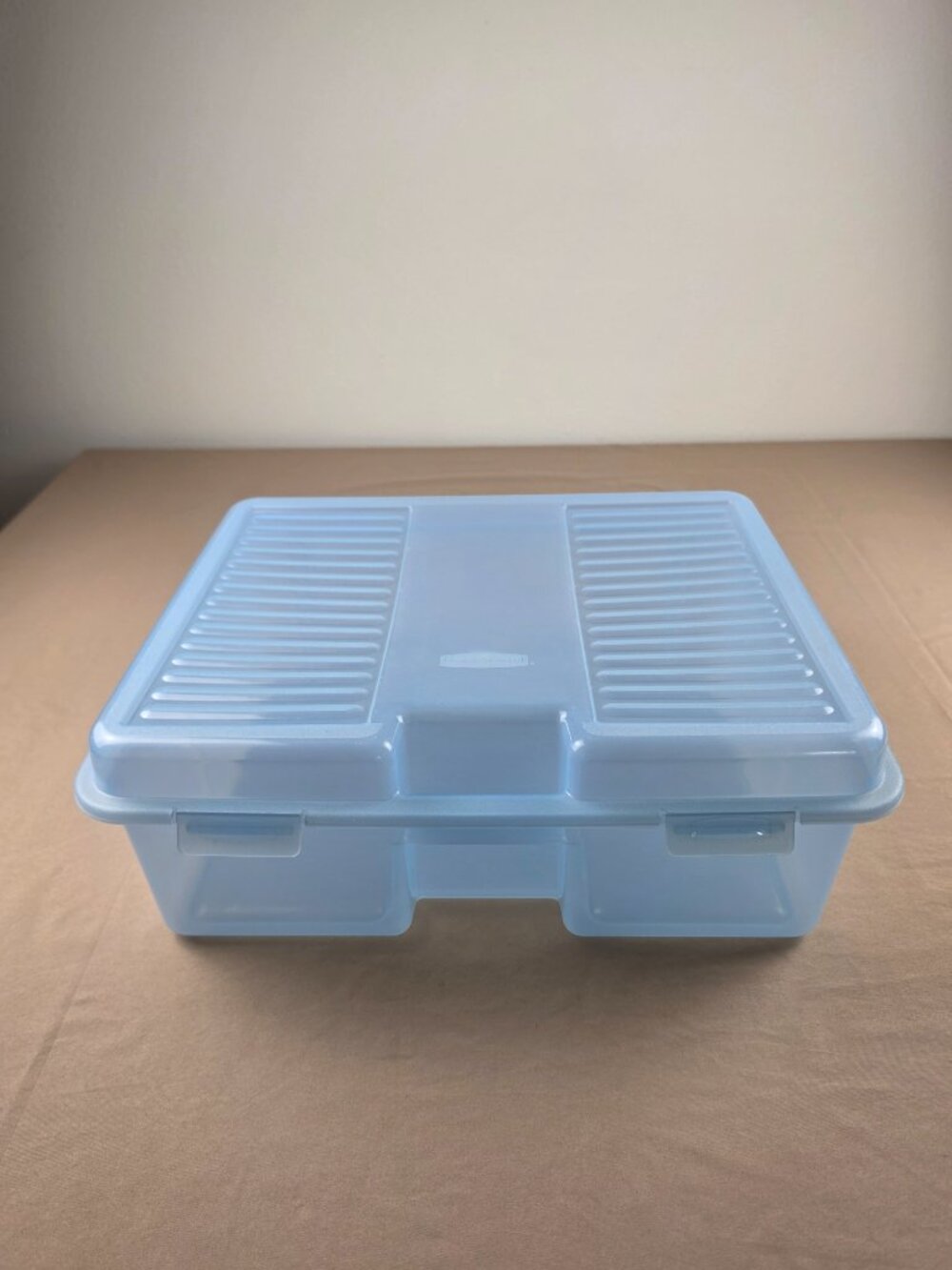 Vtg Rubbermaid Keeper Large Blue Plastic Snap Case Hinged Storage Container 2283